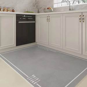 พรมปูพื้นห้องครัวรูปสี่เหลี่ยมผืนผ้ากันลื่นกันน้ำล้างทำความสะอาดได้ทนต่อคราบสกปรกเส้นใยโพลีเอสเตอร์สไตล์นอร์ดิกพรมห้องครัว - Product Image 1