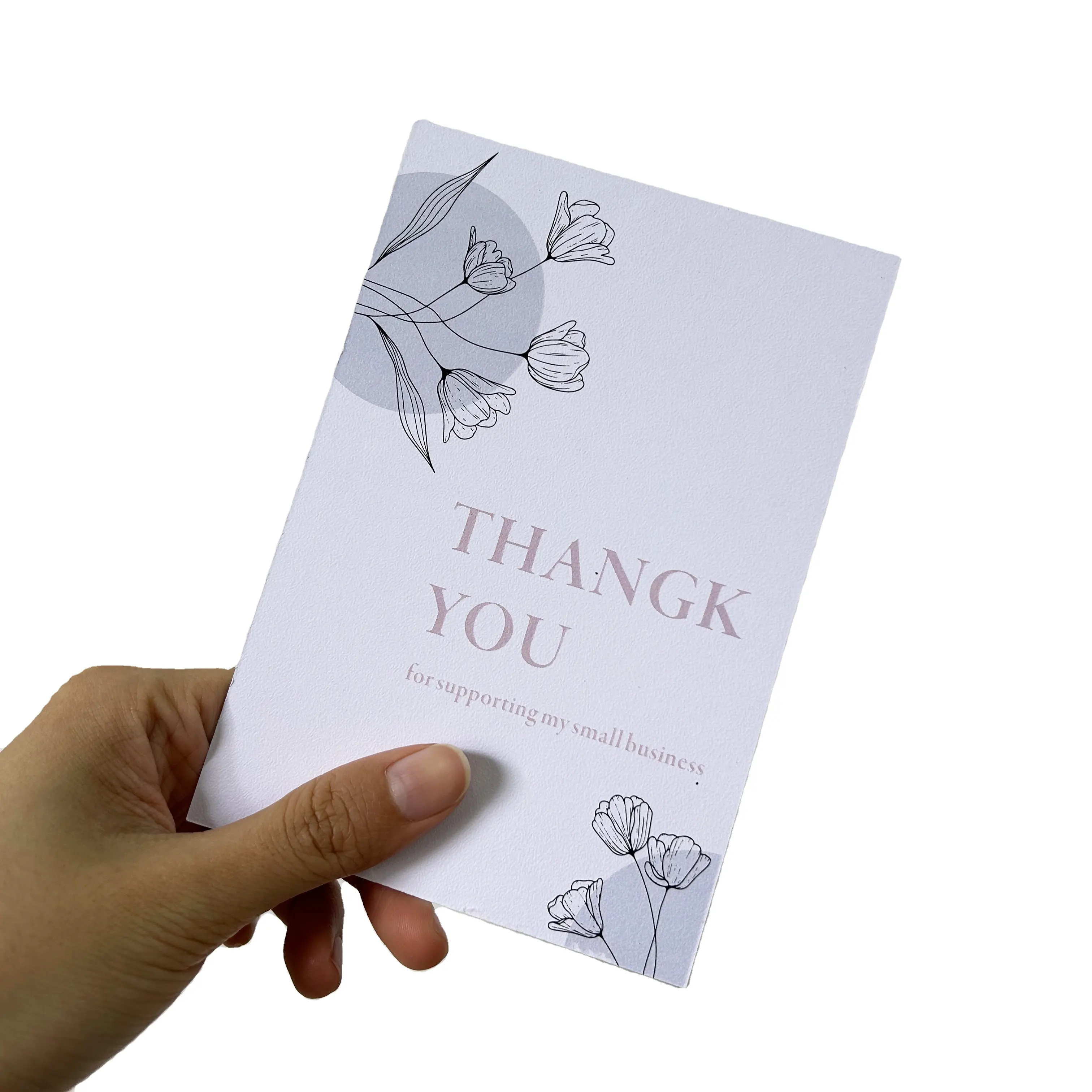 Paper Pattern Shop Order Thank You Card Gift Decoration Jewelry Colored Stone Business 400g Shopping Digital Printing Art Paper