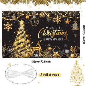 Decoraciones para Fiestas de Navidad y <span class=keywords><strong>Nochevieja</strong></span>, Pancartas de Muñecos de Nieve, Juguetes para Reuniones Familiares, Fondos para Fotos de Disfraces - Product Image 2