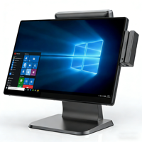 Sistema de Punto de Venta Ultrafino de 15.6 Pulgadas con Escáner, Terminal POS con Pantalla Táctil, Caja Registradora POS para Pequeñas Empresas