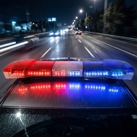 Barre lumineuse d'avertissement LED ambre pour véhicules d'ambulance et de pompiers, 12-24V DC, certifiée CE, garantie 1-2 ans