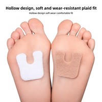 Semelles intérieures en feutre non tissé en U, confortables, respirantes, antidérapantes, absorbant la transpiration, anti-usure, épaissies pour l'avant-pied et la métatarse
