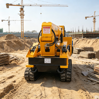 Grue araignée compacte professionnelle de 5 tonnes avec stabilisateurs hydrauliques pour opérations en espace limité
