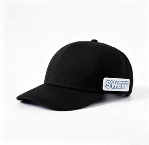 Gorra de Béisbol Personalizada con Parche de Cuero con Logotipo, 6 Paneles, Corte Láser, Orificios, Ajustable, Duradera, para Uso Diario, OEM, Unisex - Product Image 3