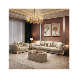 Luce di Lusso Divano In Pelle Divano Moderno Semplicità 123 Combinazioni di Villa Soggiorno Italiano Divano - Product Image 6