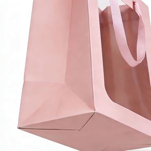 Bolsas de Papel Personalizadas con Asas y Ventanas Transparentes, Ideales para Empacar Flores Secas y Regalos Florales Frescos - Product Image 2