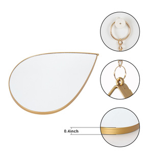 Ensemble de 3 Miroirs <span class=keywords><strong>D</strong></span>écoratifs Muraux <span class=keywords><strong>Goutte</strong></span> <span class=keywords><strong>d</strong></span>'<span class=keywords><strong>Eau</strong></span> de Luxe Style Nordique pour Arrière-Plan Mural, Porche ou Cheminée - Product Image 3