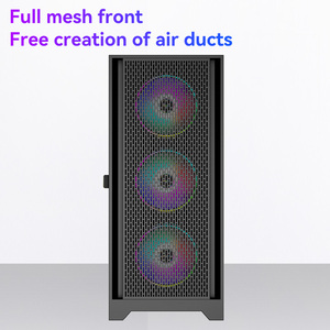 Funda de PC para juegos SNOWMAN elegante con múltiples soportes de ventilador Diseño sin herramientas e iluminación RGB para construcciones de juegos personalizadas - Product Image 2