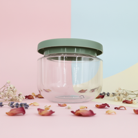 Pot cosmétique en plastique PET PETG blanc beige 250g 50ml 100ml 200ml 300ml, surface douce au toucher, pour crème et gommage, avec bouchon à vis
