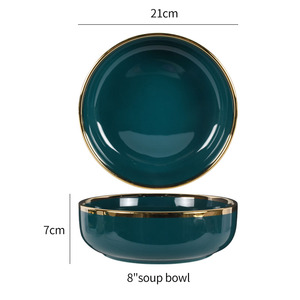 Nordic Green Restaurant-Grade Dinnerware Collection Chip-Resistant Porcelain BPA Free FDA/LFGB/UKCA Certified Ceramic Plate <b>Sets</b> - Product Image 3