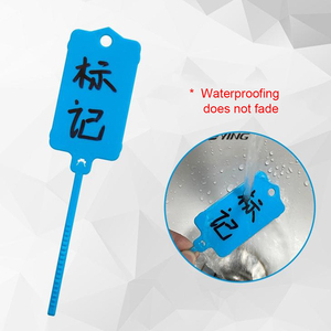 Thẻ Nhãn có thể tái sử dụng Zip Tie nhựa con dấu cáp nhận dạng thẻ màu dấu hiệu không thấm nước treo thẻ - Product Image 4