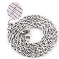 Collier en Chaîne Torsadée Moderne et Élégante en Acier Inoxydable Plaqué Or 18 Carats, Épaisseur 2-5,0 mm, Longueur 45-60 cm