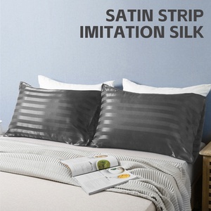 Sommeil sain Polyester Satin <span class=keywords><strong>taie</strong></span> <span class=keywords><strong>d</strong></span>'<span class=keywords><strong>oreiller</strong></span> gris Satin imité soie une paire taies <span class=keywords><strong>d</strong></span>'<span class=keywords><strong>oreiller</strong></span> pour dormir confortable - Product Image 4