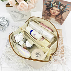 سعة كبيرة بو الجلود السفر مفتوحة حقيبة ماكياج مسطحة المحمولة حقيبة مستحضرات التجميل حقيبة عصرية سحاب حقيبة أدوات الزينة - Product Image 3