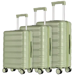 Fashion unique abs+pc design trolley luggage case with TSA lock,new design 3 pieces in one set travel suitcase
