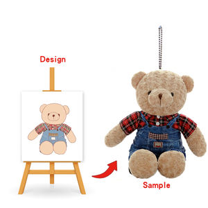 Großhandel Soft Kawaii Custom Tier Plüsch tier Schlüssel bund Plüsch Schlüssel bund Tier - Product Image 3