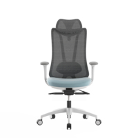 Chaise de bureau ergonomique de bonne qualité de luxe réglable cou grande taille haut dossier maille style pivotant exécutif