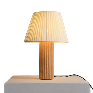 Lampe de table en tissu de style japonais minimaliste, E27 LED 220V, commande par interrupteur, pour salon, chambre à coucher, canapé, chevet - Product Image 5
