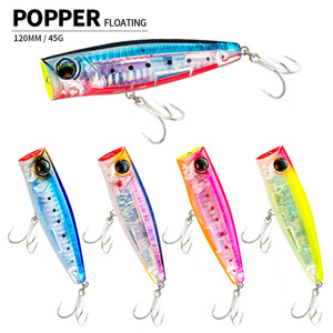 פיתיון פופר חדש 120 מ\"מ/45 גרם לזריקה ארוכה, פיתיון דיג צף לדיג במים מתוקים - Product Image 2