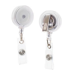 En stock, clips transparents, porte-badges rétractables, porte-clés, porte-clés anti-perte avec clips arrière et cordons de tirage. - Product Image 2