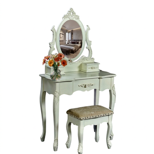 Meubles de maison de stockage de coiffeuse de maquillage d'aspect antique de Style français d'acajou solide de qualité supérieure pour la chambre à coucher pour l'appartement - Product Image 1