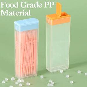 SUNSHING Pocket Floss Pick Travel Case Dental Floss Container Mini Cotton Swab Box Plastic <b>Toothpick</b> Dispenser Storage Case - Product Image 1