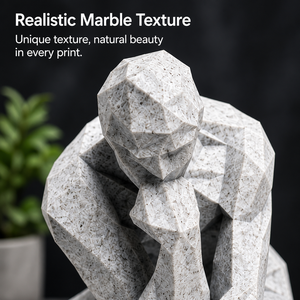 Filamento PLA+ para Impresora 3D, Efecto Mármol, 1.75mm ±0.02mm, Bobina de 1KG, Textura de Piedra Realista, Alta Resistencia para Arte, Escultura y Decoración del Hogar - Product Image 3