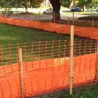 Clôture de sécurité de construction Orange personnalisé maille plastique de traction filet pour avertissement de barrière