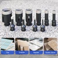 Forets diamantés Funlin, technologie haute performance, portables, tige de 3/8 pouces, longueur totale de 60/62 mm
