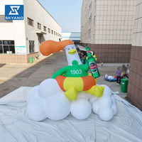 Modèle gonflable personnalisé de canard en forme de nuage de dessin animé, décoration publicitaire gonflable pour événements commerciaux en extérieur