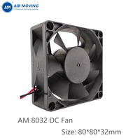 AM8032H12B 80x80x32mm Axiallüfter, Kugellager 12V 24V 48V DC Bürstenloser Lüfter