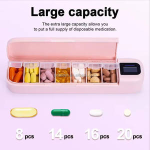 Organizador de pastillas con alarma Bluetooth Dispensador diario de pastillas una vez al día 7 días con aplicación Recordatorio portátil para suplementos y vitaminas - Product Image 2