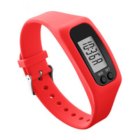 Bracelet de compteur de calories en silicone personnalisé, montre podomètre de remise en forme