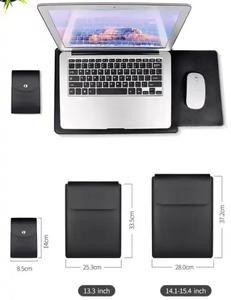 Nouveau étui en cuir PU multifonction pour <span class=keywords><strong>ordinateur</strong></span> portable 13 <span class=keywords><strong>15</strong></span> <span class=keywords><strong>pouces</strong></span> avec accessoires numériques - Product Image 6