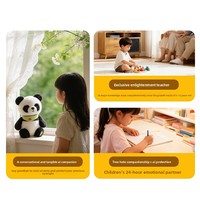 Peluche interactive parlante connectée IA électrique transfrontalière Panda Pingouin pour enfants, en polyester rembourré de PP, pour le sommeil