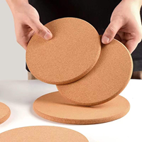 Sous-plat en liège 19x1 cm, haute densité, épais, résistant à la chaleur, pour plats chauds, table de cuisine et comptoir, coussinets chauffants durables