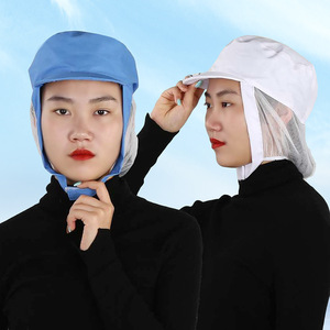 Chapeau hygiénique anti-poussière et anti-cheveux pour salle blanche, usine alimentaire, couvre-tête de travail, monochrome, taille adulte - Product Image 1