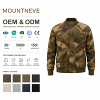 Blouson universitaire camouflage personnalisé pour homme, imprimé intégral, boutons-pression, bordure côtelée, style baseball, décontracté, streetwear