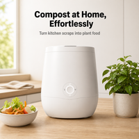 Mesin Pengompos Sampah Makanan Listrik Dalam Ruangan, Pengompos Pintar WiFi Anti Bau 4L, Tempat Pengomposan untuk Penggunaan di Rumah