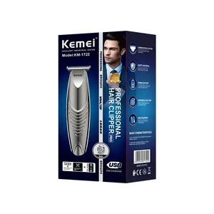 Recortadora de pelo Tondeuse, recortadora de barba y cortadora de pelo Kemei, Mini LED recargable, máquina para cortar cabello corporal para hombres, 2 unidades, 2 unidades - Product Image 5
