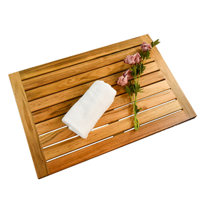 2024 respetuoso con el medio ambiente Natural resistente antideslizante con ranura baño impermeable alfombra de bambú alfombra de baño para ducha de lujo - Product Image 4