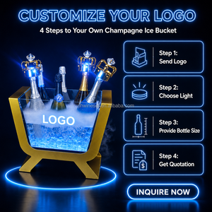 Secchiello Ghiaccio a LED a Forma di Barca di Lusso di Alta Qualità con Supporto per Champagne Vino e Birra, Forniture Personalizzabili per KTV Bar Feste e Discoteche - Product Image 4