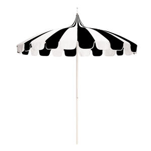 Parasol de luxe personnalisé à rayures noires pour piscine, bord festonné, parasol d'extérieur pour marché commercial, jardin, patio, pagode, plage, parasol avec franges - Product Image 4