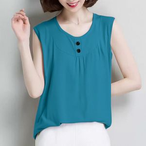 Women Sleeveless Vest <b>Top</b> Pink Loose Fit Breathable Knitted Tank <b>Top</b> For Summer Wear - Product Image 3