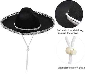 Sombrero Charro Mexicano para Adultos, Disfraz para la Playa, Aire Libre, Halloween, Día de Acción de Gracias, Fiestas de Disfraces - Product Image 4