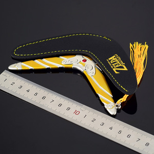 Légende <span class=keywords><strong>Zelda</strong></span> 14cm Totk Sea Breeze Boomerang Alliage Métal Artisanat Cuir Gaine Collection Porte-clés Décor Jouet Arme Ornement - Product Image 6