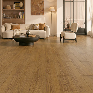 Suelo de Vinilo Imitación Madera de Nogal Americano, Textura Grabada, Resistente al Agua, para Interiores, Sala de Estar y Baño - Product Image 1