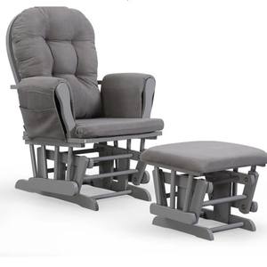 Chaise d'<span class=keywords><strong>allaitement</strong></span> en bois <span class=keywords><strong>confortable</strong></span>, blanche, pour maman enceinte, berceau, <span class=keywords><strong>allaitement</strong></span>, inclinable, berçante pour l'<span class=keywords><strong>allaitement</strong></span> - Product Image 5