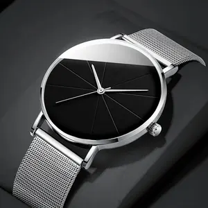 2023 orologi di moda da uomo minimalisti Simple Men Business Ultra sottile cinturino in maglia di acciaio inossidabile orologio al quarzo relogio masculino