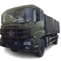 1suzu mobil mobil truk pengangkut tunggal 8m 6x4 mesin Diesel tubuh nampan kargo 8-speed dongfeng 6x6 barang Van pagar transportasi